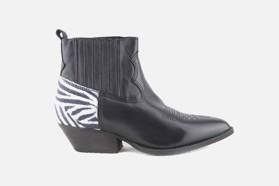Women Felmini | Felmini - Laxen Black Ankle Boots On Labotte