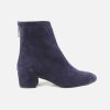 Women Le Gazzelle | Le Gazzelle - Lutece Daim Encre Ankle Boots On Labotte