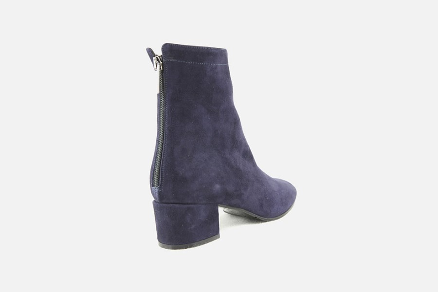 Women Le Gazzelle | Le Gazzelle - Lutece Daim Encre Ankle Boots On Labotte