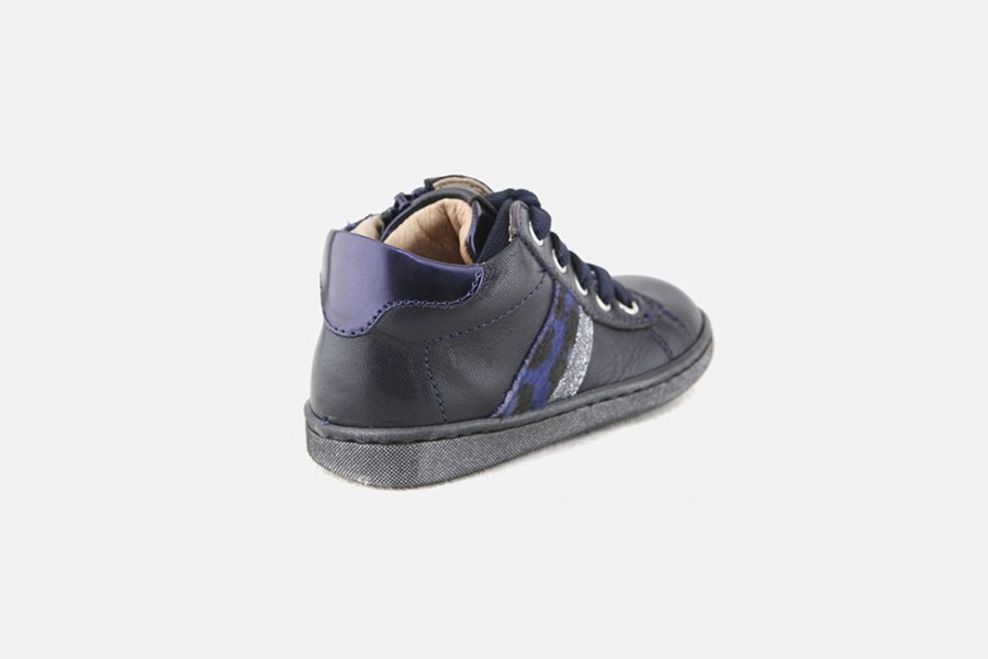 Girls Romagnoli | Romagnoli - Meltolo Bleu Lace-Up Boots On Labotte