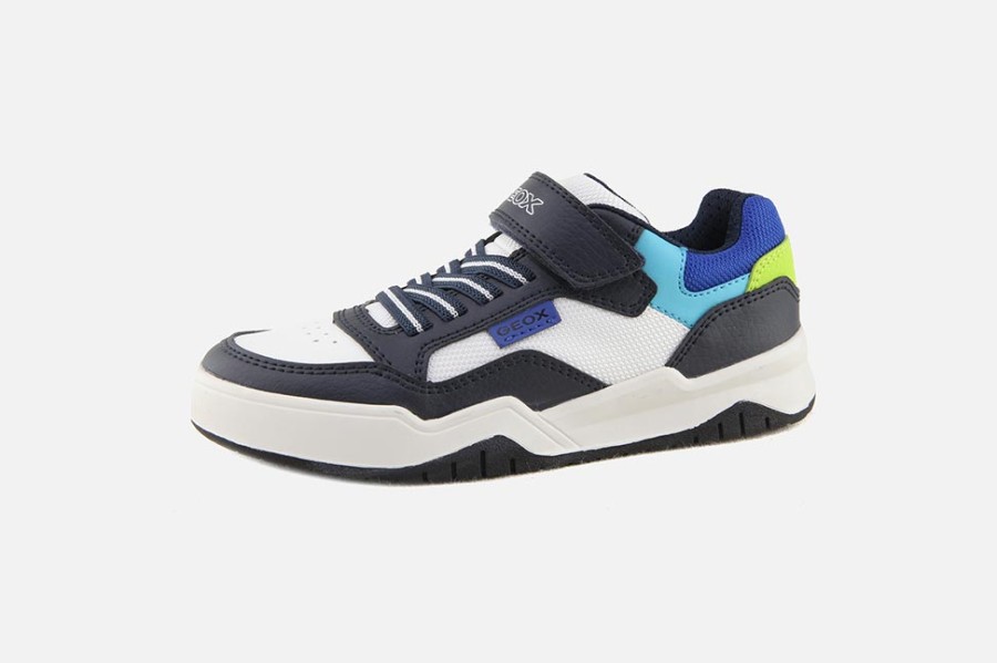 Boys Geox | Geox - Perth Navy Royal Velcro Shoes On Labotte