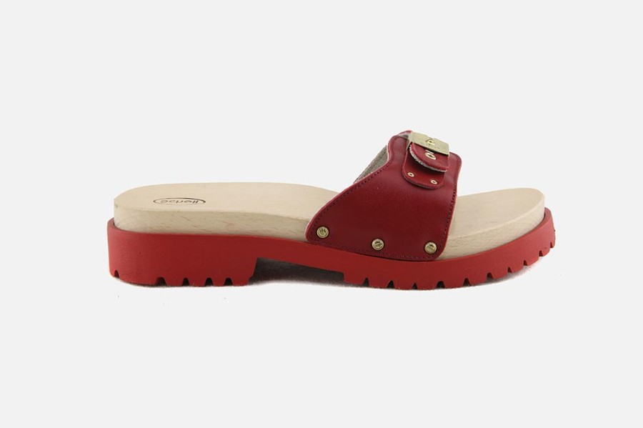 Women Scholl | Scholl - Pescura Red Red Sole Sandals On Labotte