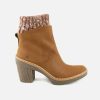 Women El Naturalista | El Naturalista - Haya Sock Wood Ankle Boots On Labotte