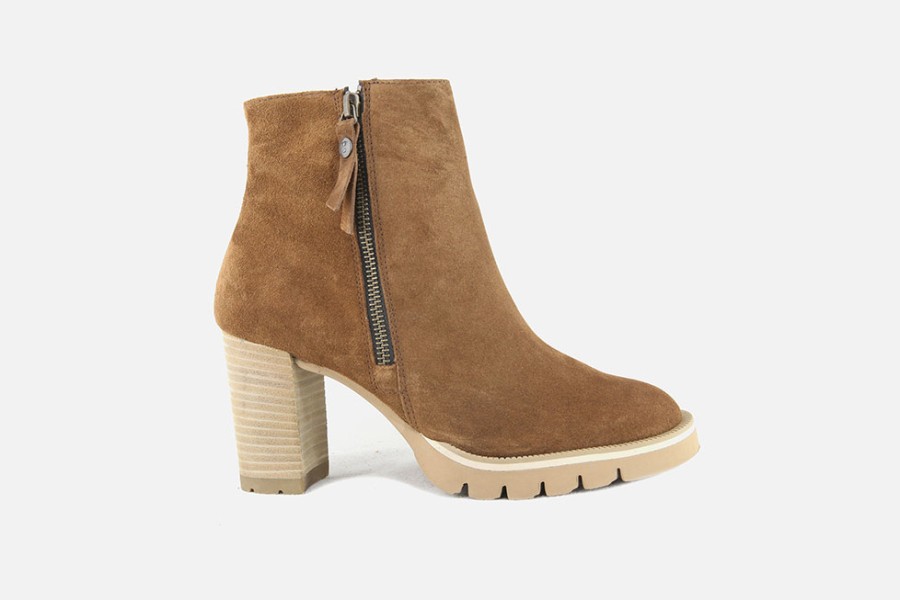 Women Paul Green | Paul Green - Pergola Boots Noisette Ankle Boots On Labotte
