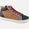 Boys Pom d'Api | Pom D'Api - Top Zip Lace Nuts Blue Grey Lace-Up Boots On Labotte