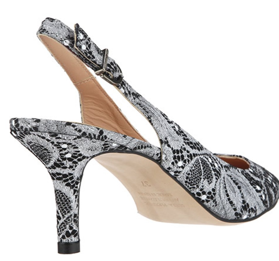 Women Pedro Miralles | Pedro Miralles - Carioca Noir Blanc Pumps On Labotte