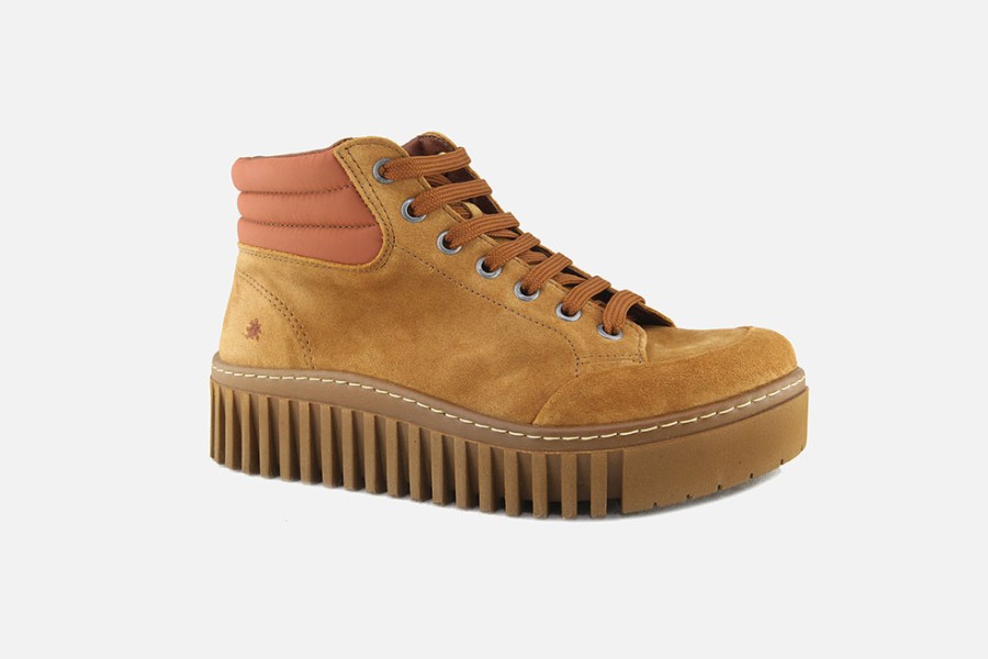 Women Art | Art - Art Brighton Hi Lace Toffee Lace-Up Boots On Labotte