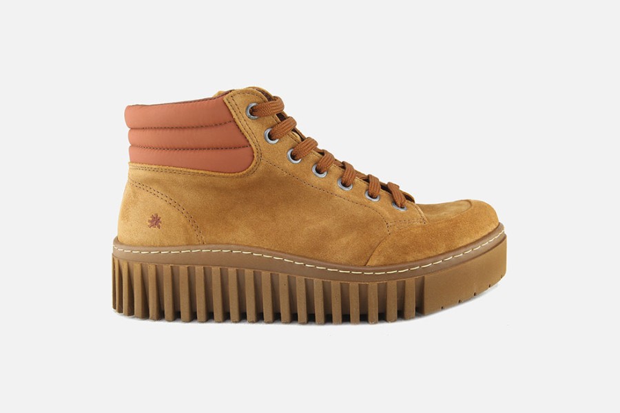 Women Art | Art - Art Brighton Hi Lace Toffee Lace-Up Boots On Labotte