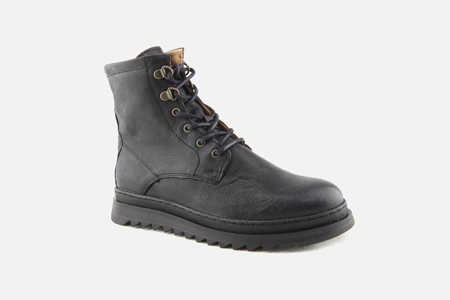 Girls Bisgaard | Bisgaard - Naomi Hi Lace Noir Lace-Up Boots On Labotte