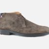 Men LLOYD | Lloyd - Patriot Daim Marron Lace-Up Boots On Labotte