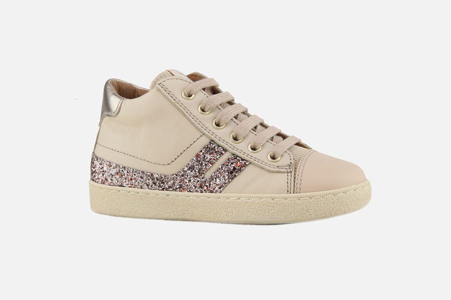 Girls Romagnoli | Romagnoli - Angelique Rosa Ice Glitter Lace-Up Boots On Labotte