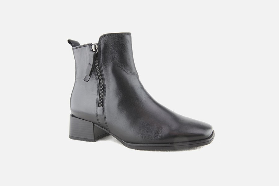 Women Gabor | Gabor - Jacotte Lisse Noir Ankle Boots On Labotte