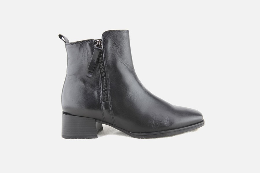 Women Gabor | Gabor - Jacotte Lisse Noir Ankle Boots On Labotte