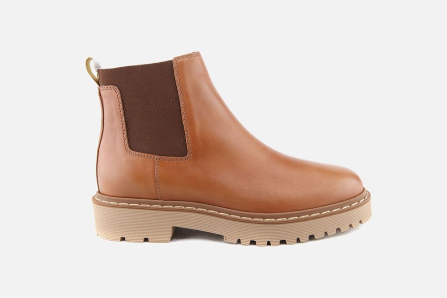 Women Hogan | Hogan - Hogan Chelsea 543 Light Brown Ankle Boots On Labotte