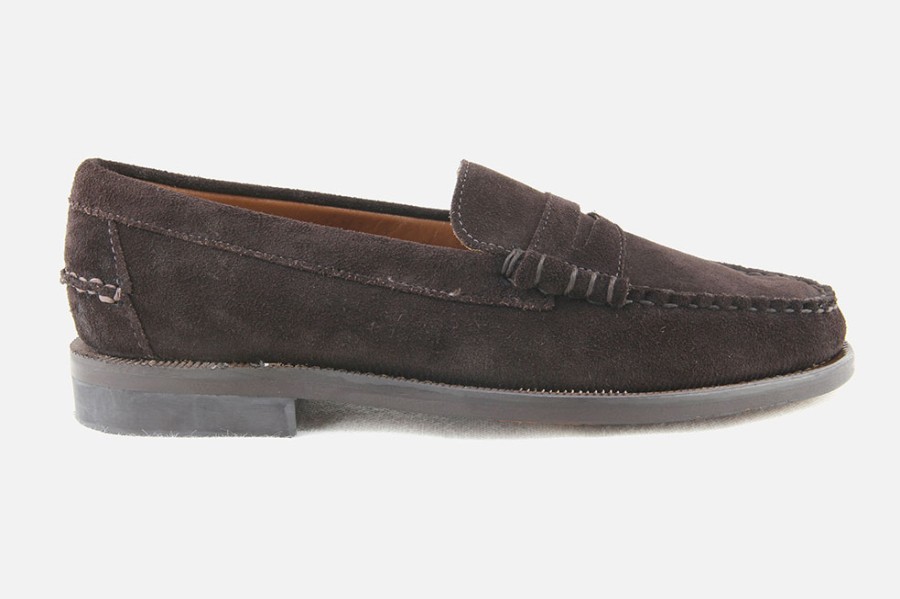 Men Sebago | Sebago - Dan Classic Suede Brown Loafers On Labotte