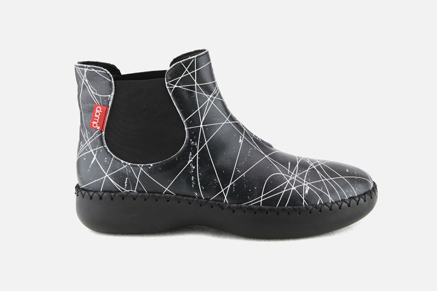 Women Clamp | Clamp - Cristal Black Print Ankle Boots On Labotte