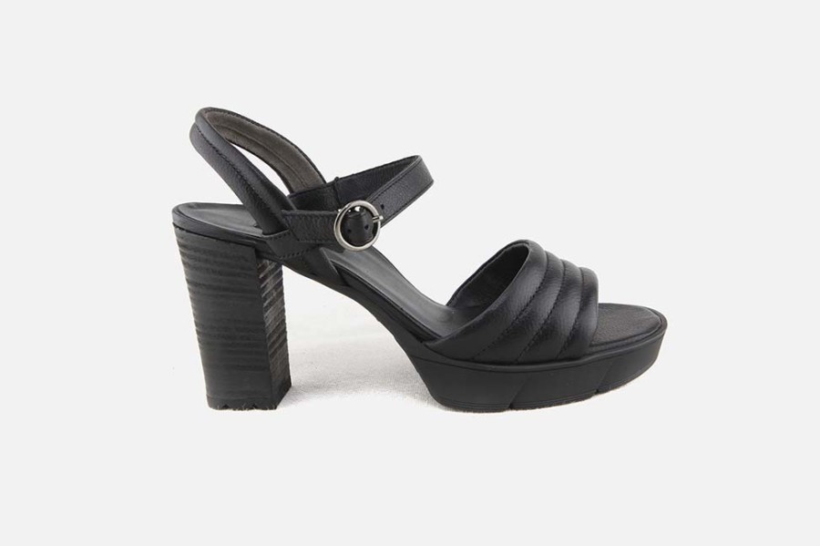 Women Paul Green | Paul Green - Parasol Noir Sandals On Labotte
