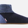Women Giesswein | Giesswein - Laponia 2 Bleu High Slippers On Labotte
