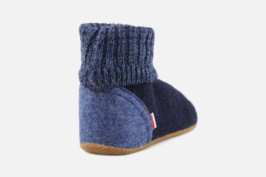 Women Giesswein | Giesswein - Laponia 2 Bleu High Slippers On Labotte