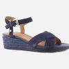 Women Geox | Geox - Ischia Sandale All Navy Sandals On Labotte