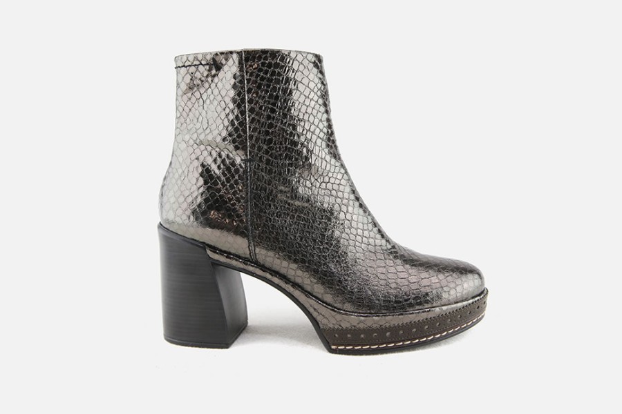 Women Pons Quintana | Pons Quintana - Tresor Boots Bronze Ankle Boots On Labotte