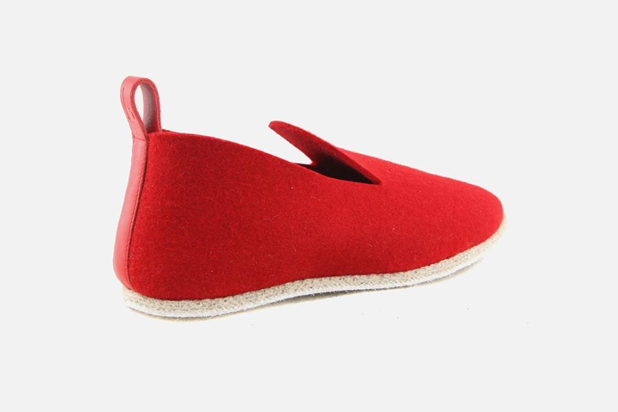 Men La Charentaise Tcha | La Charentaise Tcha - Minimal Rouge Scarlett Man Charentaises On Labotte