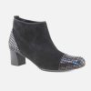 Women Brunate | Brunate - Brass Noir Ankle Boots On Labotte