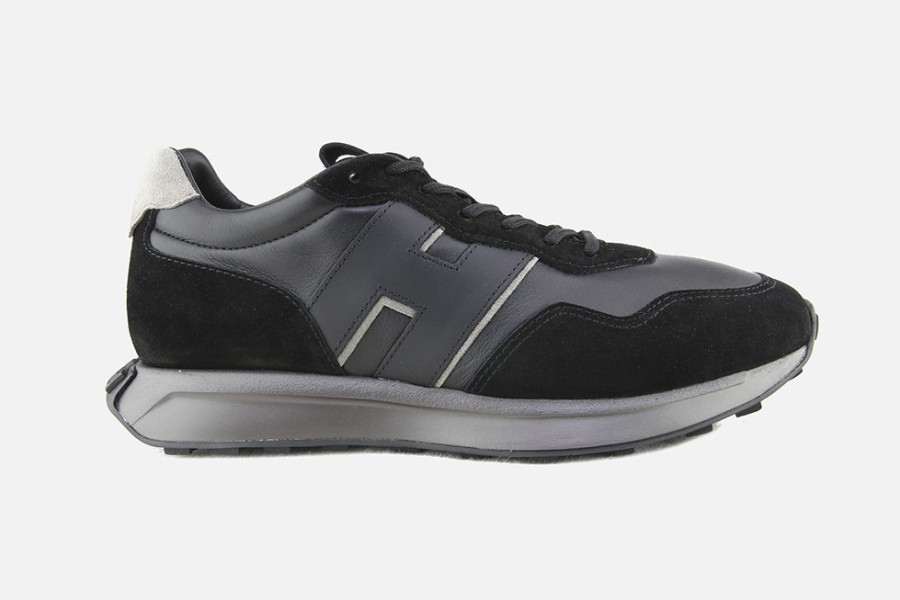 Men Hogan | Hogan - Hogan H601 Black Sneakers On Labotte