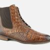 Women Pertini | Pertini - Respa Croco Terra Lace-Up Boots On Labotte