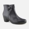 Women Gabor | Gabor - Joconda Lisse Noir Ankle Boots On Labotte