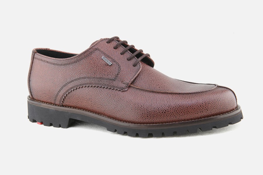Men LLOYD | Lloyd - Valdez Grain Marron Gtx Derbies On Labotte