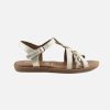 Girls Bellamy | Bellamy - Tropic Platinum Leo Sandals On Labotte