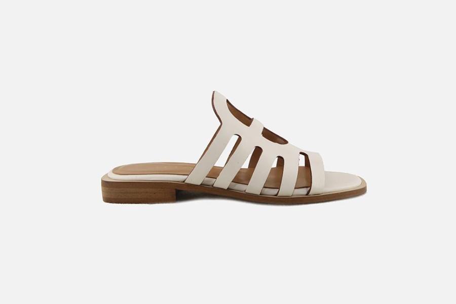 Women Jhay | Jhay - Vasco Ivoire Sandals On Labotte