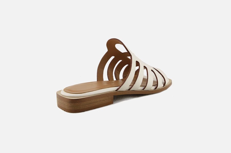 Women Jhay | Jhay - Vasco Ivoire Sandals On Labotte
