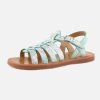 Girls Pom d'Api | Pom D'Api - Plagette Strap Mint Sandals On Labotte