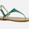 Women Moda Positano | Moda Positano - Pompei Vert Sandals On Labotte
