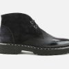 Women Pons Quintana | Pons Quintana - Gentry Black Vintage Lace-Up Boots On Labotte