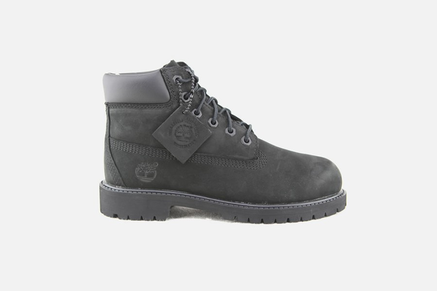 Girls Timberland | Timberland - 6 Inch Premium Boot Jr Black Lace-Up Boots On Labotte