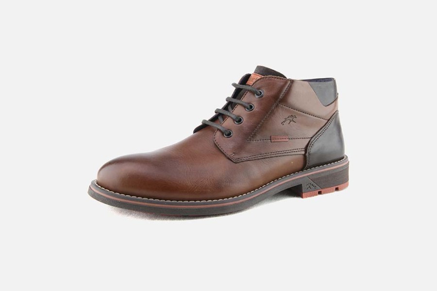 Men Fluchos | Fluchos - Amiens Marron Lace-Up Boots On Labotte