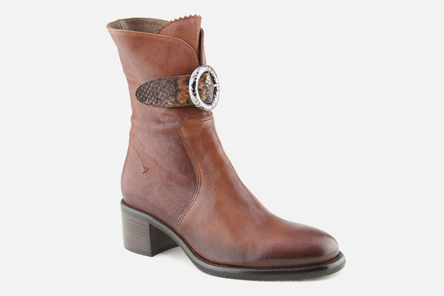 Women Muratti | Muratti - Rosureux Cognac Ankle Boots On Labotte