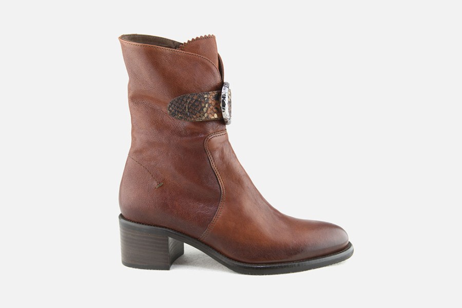 Women Muratti | Muratti - Rosureux Cognac Ankle Boots On Labotte