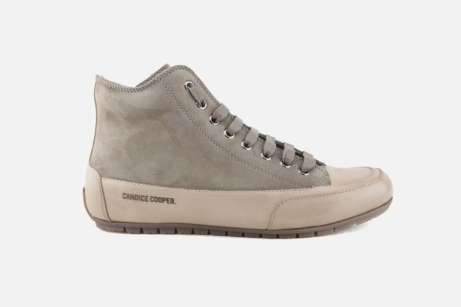 Women Candice Cooper | Candice Cooper - Plus Stone Taupe Lace-Up Boots On Labotte