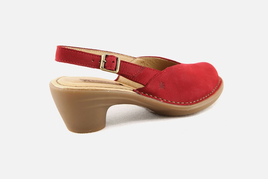 Women El Naturalista | El Naturalista - Aqua Sling Cherry Pumps On Labotte