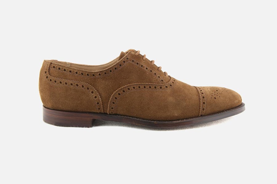 Men Crockett & Jones | Crockett & Jones - Westfield Tobacco Suede Oxfords On Labotte