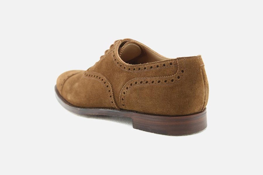 Men Crockett & Jones | Crockett & Jones - Westfield Tobacco Suede Oxfords On Labotte