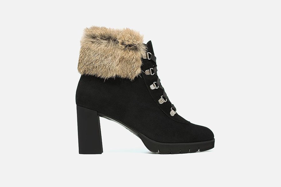 Women Brunate | Brunate - Beauvilliers Noir Lace-Up Boots On Labotte