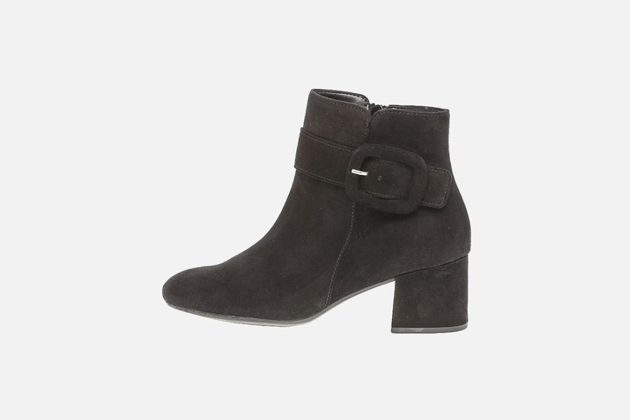 Women Gabor | Gabor - Harmonie Daim Noir Ankle Boots On Labotte