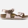 Girls Birkenstock | Birkenstock - Rio Metallic Copper Sandals On Labotte