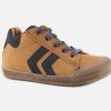 Boys Bellamy | Bellamy - Victor Camel Bleu Lace-Up Boots On Labotte