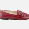 Women Tod's | Tod'S - Mocassino Frangia Bourgogne Loafers On Labotte